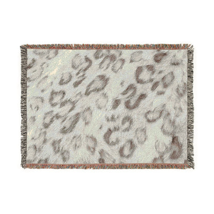 Leopard Print Woven Blanket - Stylish Cozy Home Decor for Animal Lovers