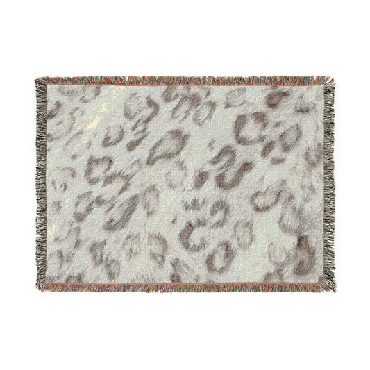 Leopard Print Woven Blanket - Stylish Cozy Home Decor for Animal Lovers
