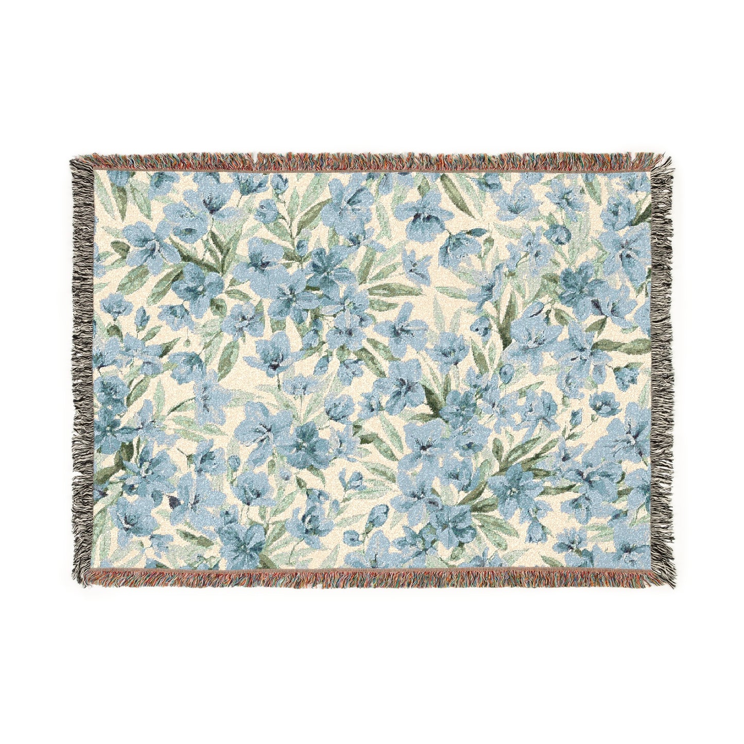 Floral & Abstract Woven Blanket - Cozy Decorative Throw for Home
