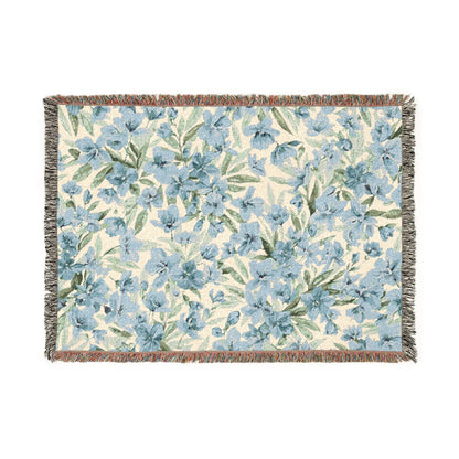 Floral & Abstract Woven Blanket - Cozy Decorative Throw for Home