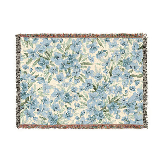 Floral & Abstract Woven Blanket - Cozy Decorative Throw for Home