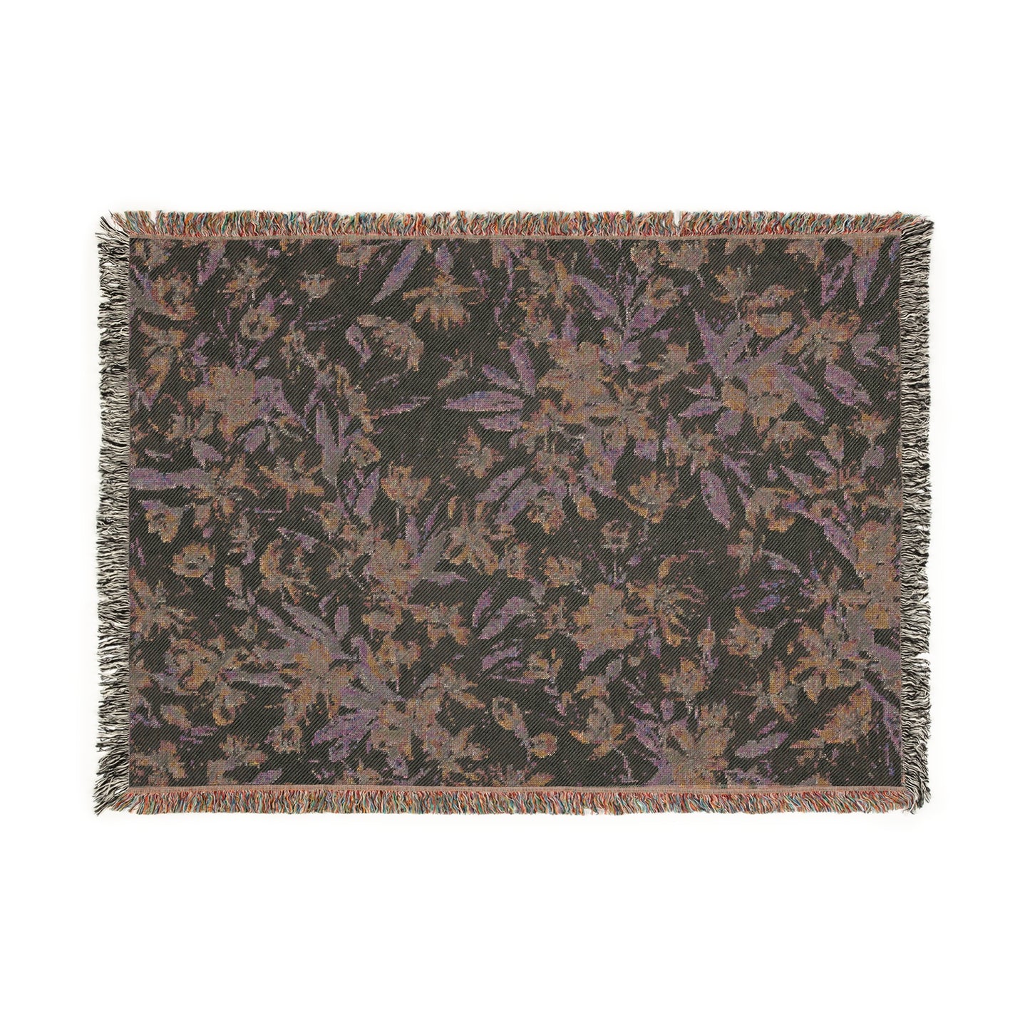 Floral & Abstract Woven Blanket - Cozy Decorative Throw for Home