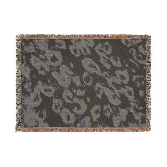 Leopard Print Woven Blanket - Stylish Cozy Home Decor for Animal Lovers